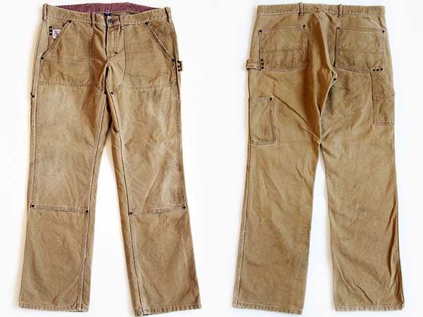 ポロ ラルフローレン ビンテージ加工 ダック地 ダブルニー ペインターパンツ 茶 w36 L32 - Sixpacjoe Web Shop