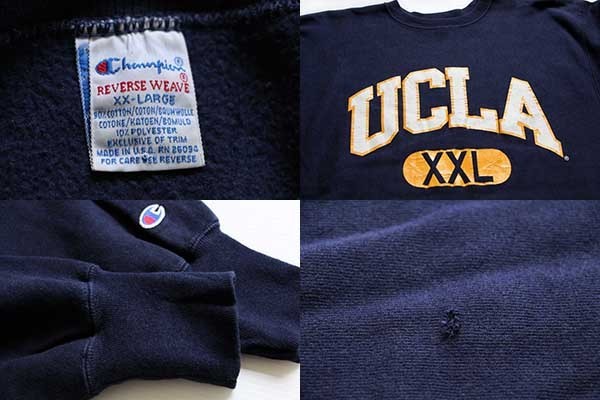 90s USA製 Championチャンピオン UCLA XXL リバースウィーブ