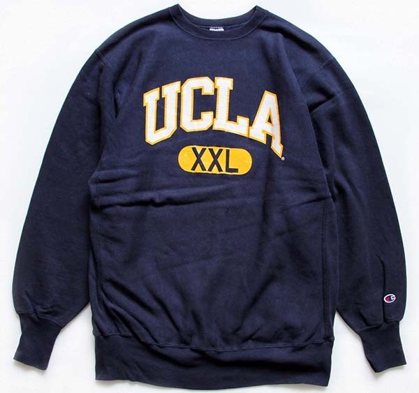 90s USA製 Championチャンピオン UCLA XXL リバースウィーブ スウェット 紺 XXL