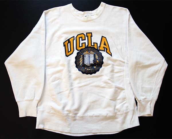80s USA製 Championチャンピオン UCLA リバースウィーブ スウェット 白