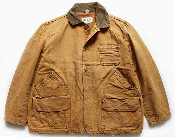 70s L.L.Bean 筆記体タグ ダック地 ハンティングジャケット カーキ