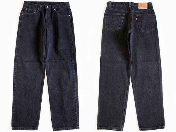 90s Levi'sリーバイス 550 ブラック デニムパンツ w34 L32 - Sixpacjoe 