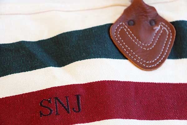 USA製 L.L.Bean BOAT AND TOTE レザーハンドル マルチボーダー