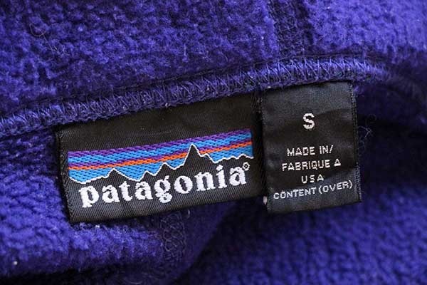 90s USA製 patagoniaパタゴニア フリースパーカー 青紫 S - Sixpacjoe 