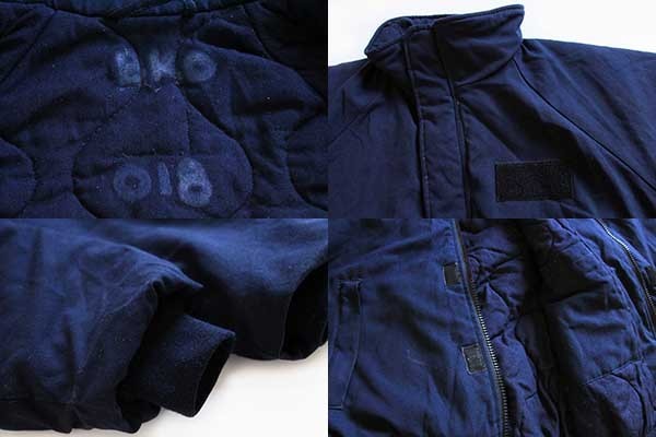 00s 米軍 U.S.NAVY アラミド シップボードジャケット 紺☆デッキ