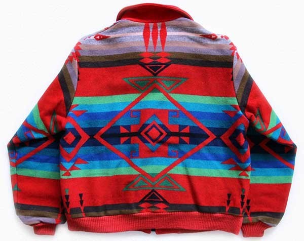 80s USA製 PENDLETONペンドルトン ネイティブ柄 ウール ブランケット ...