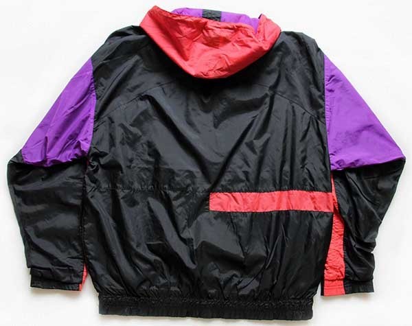 90s NIKEナイキ マルチカラー 切り替え プルオーバー ナイロンパーカー L