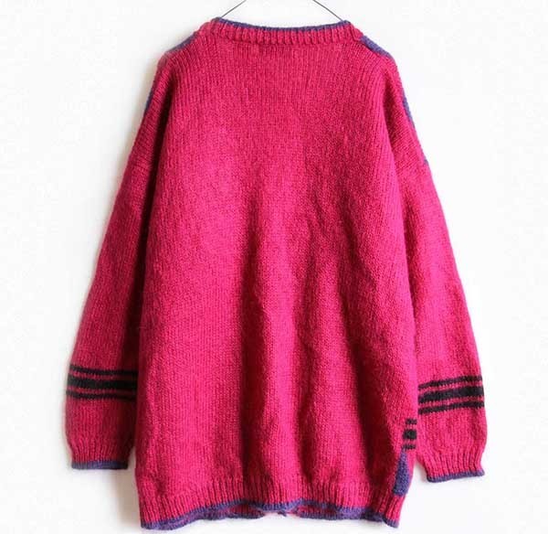 90s Paris Sport Club ロング モヘア ニット カーディガン ピンク L Sixpacjoe Web Shop