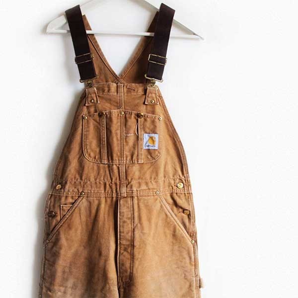 Carhartt オーバーオール エプロン付き ダック 黒 メキシコ製 W42