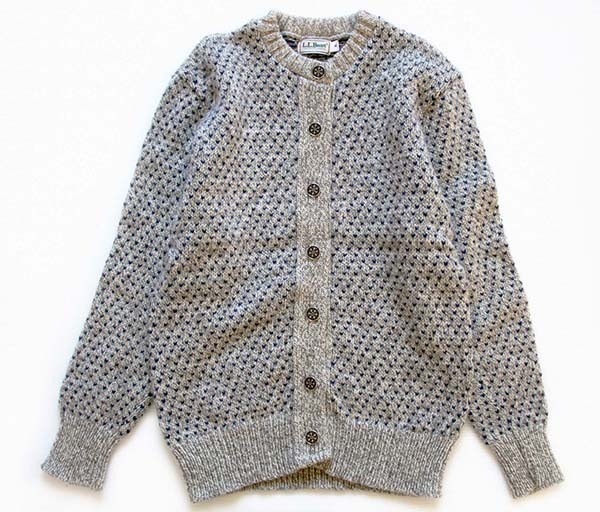 80s L.L.Bean ノルディック柄 ウールニット カーディガン - Sixpacjoe