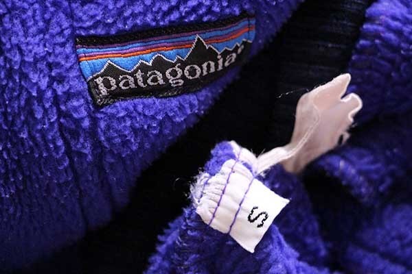 80s patagoniaパタゴニア ハーフジップ プルオーバー フリースジャケット 青紫 S