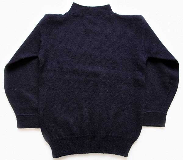 50s 米軍 U.S.NAVY ハイネック ウールニット ゴブセーター 濃紺 40 - Sixpacjoe Web Shop