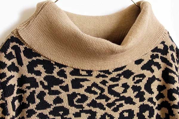 Usa製 Cotton Emporium レオパード柄 オフタートルネック ジャガード アクリルニット セーター Xl ヒョウ柄 Sixpacjoe Web Shop Usa製 Cotton Emporium レオパード柄 オフタートルネック ジャガード アクリルニット セーター Xl ヒョウ柄 Sixpacjoe Web Shop