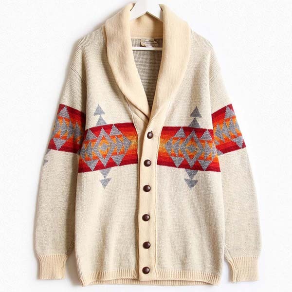 70s PENDLETON ネイティブ パターン ショールカラー カーディガンSirchive