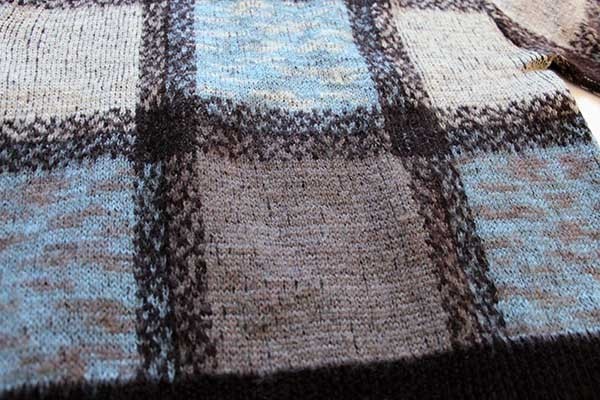 60s PENNEY'S TOWNCRAFT チェック Vネック キッドモヘヤ ニット
