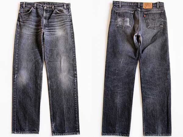 90s USA製 Levi'sリーバイス 505-0259 先染め ブラック デニムパンツ