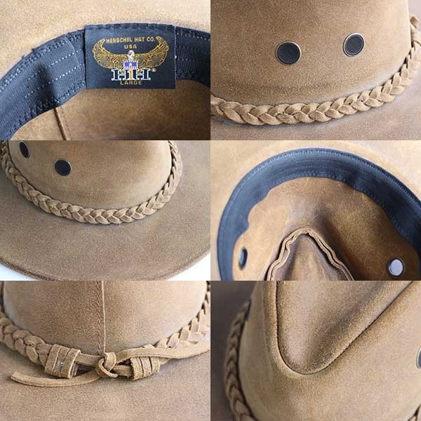 HENSCHEL HAT CO スエード ウエスタンハット USA製 羽付き - ハット