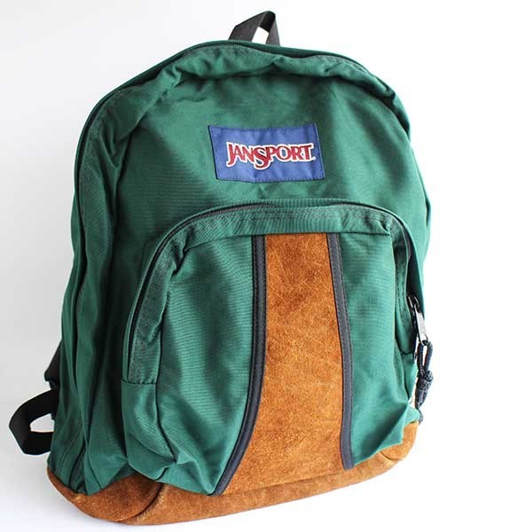 90s USA製　JANSPORT　リュック　ジャンスポーツ　ボトムレザー