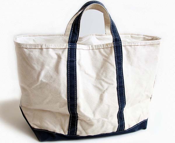 80s L.L.Bean BOAT AND TOTE 耳付き キャンバス トートバッグ ジップ