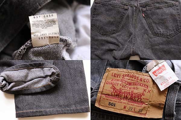 90s USA製 Levi'sリーバイス 501 先染め ブラック デニムパンツ w31 - Sixpacjoe Web Shop