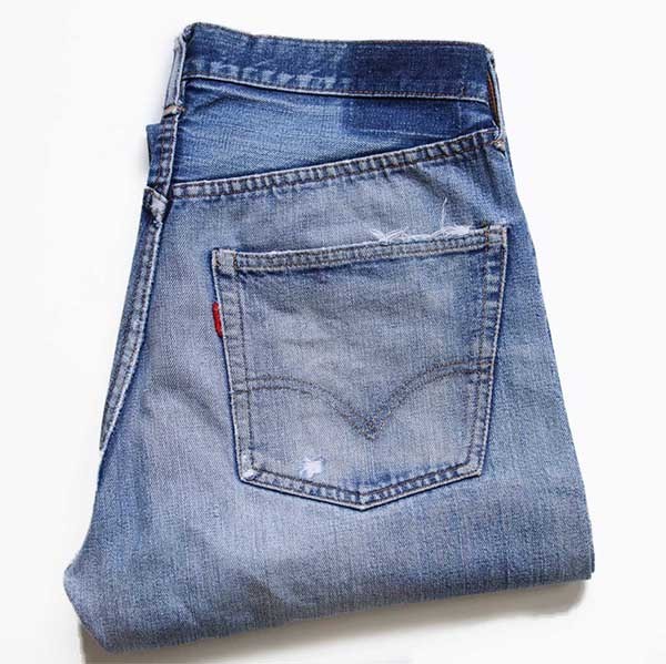 60s LEVI'Sリーバイス 501 BIGE ダメージ デニムパンツ w32