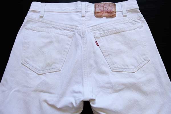 80s USA製 Levi'sリーバイス 501 ホワイト デニムパンツ w31 L30 ...