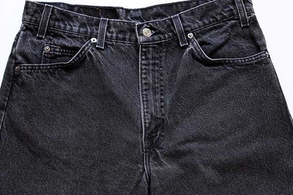 90s USA製 Levi'sリーバイス 550 ブラック デニムパンツ w33 L36