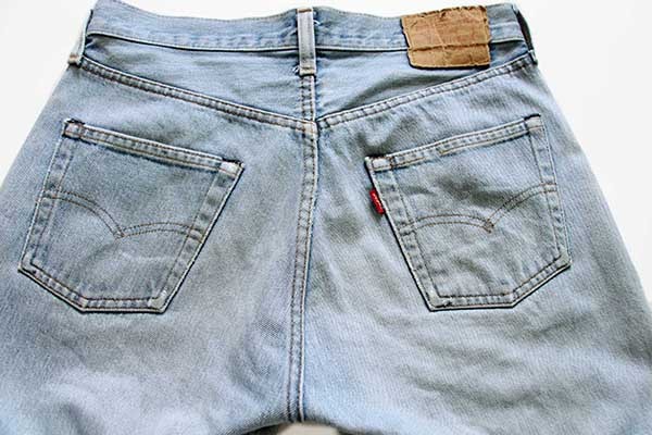 80s USA製 Levi'sリーバイス 501 赤耳 ダメージ デニムパンツ w31