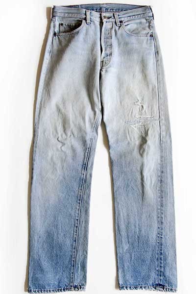 80s USA製 Levi'sリーバイス 501 赤耳 ダメージ デニムパンツ w31