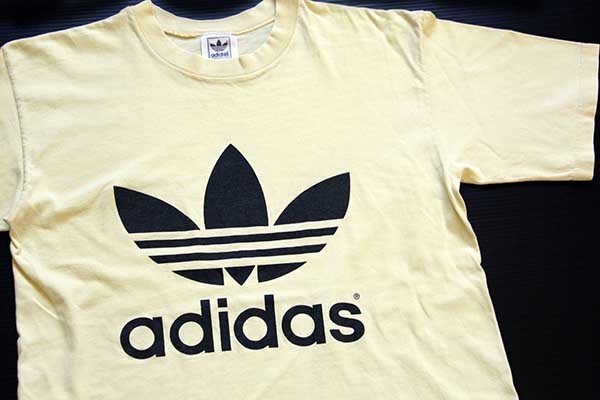 90s  adidas USA製 トレフォイル 両面プリント Tシャツ