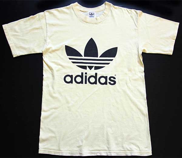 90s  adidas USA製 トレフォイル 両面プリント Tシャツ