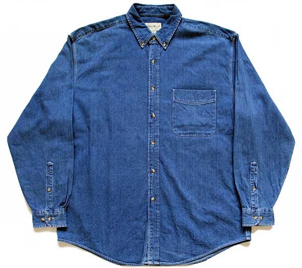 90s Eddie Bauer DENIM エディーバウアー デニムシャツ M