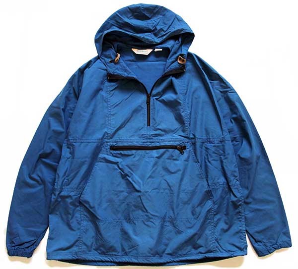 80s USA製 L.L.Bean ナイロン アノラックパーカー 紺 XL