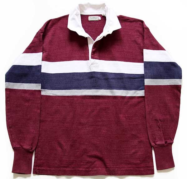 80s USA製 L.L.Bean ヘビー コットン ラガーシャツ バーガンディ