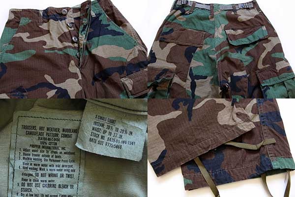 80s 米軍 U.S.ARMY ウッドランドカモ BDU カーゴパンツ XS-S