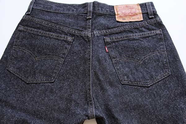 90s USA製 Levi'sリーバイス 501 先染め ブラック デニムパンツ w33