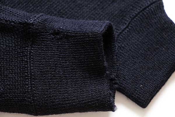 40s 米軍 U.S.NAVY ハイネック ウールニット ゴブセーター ボロ 40s 米軍 U.S.NAVY ハイネック ウールニット ゴブセーター ボロ