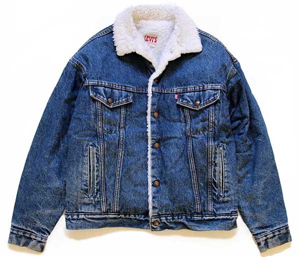 80s USA製 Levi'sリーバイス 70609 ボアライナー デニムジャケット 4