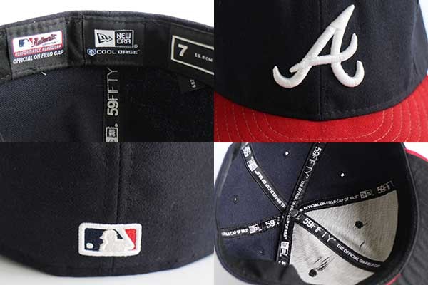 USA製 NEW ERA 59FIFTY MLB Atlanta Braves 刺繍 ツートン