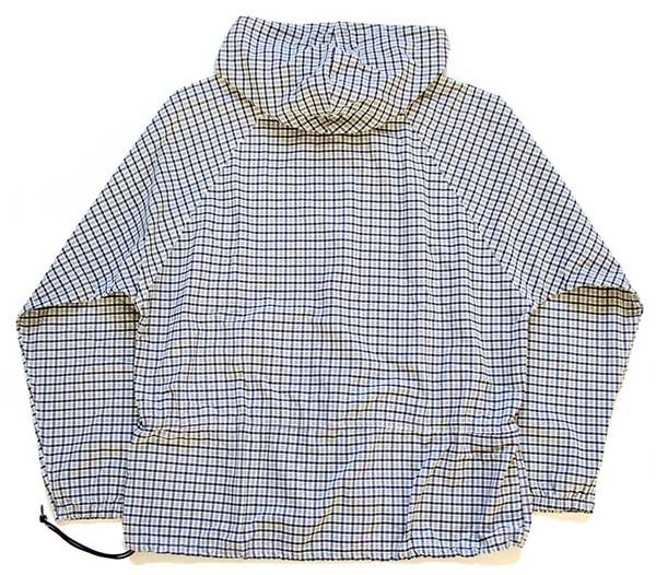 90's【USA製】【ビンテージ】【ＬＬビーン】【L.L.bean】【青チェック柄】【アノラックパーカー】レディース古着【レディースＬ】W-L  千葉県八千代市勝田台の古着屋ノーウェイホーム