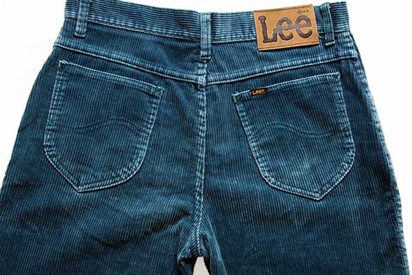 80s Leeリー 太畝 コーデュロイパンツ 青緑 w31 - Sixpacjoe Web