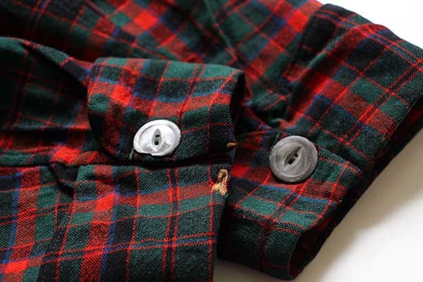 50s PENDLETONペンドルトン チェック ショールカラー ウール