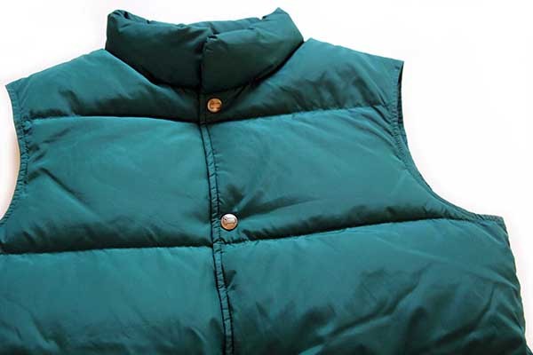 90s USA製 Woolrichウールリッチ ナイロン ダウンベスト 緑 S