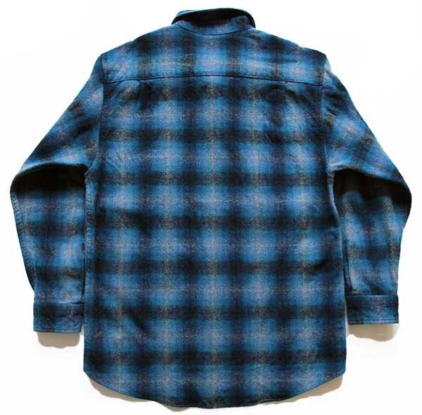 90s USA製 PENDLETONペンドルトン オンブレチェック ウールシャツ 