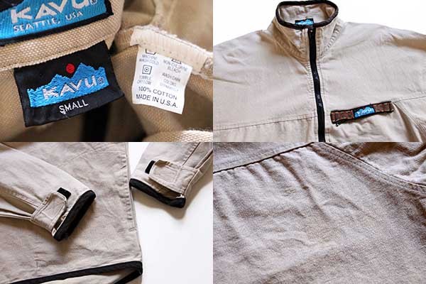 KAVU  s マルチカラー　アメリカ製　A\u0026F別注　ハーフジップ スローシャツ