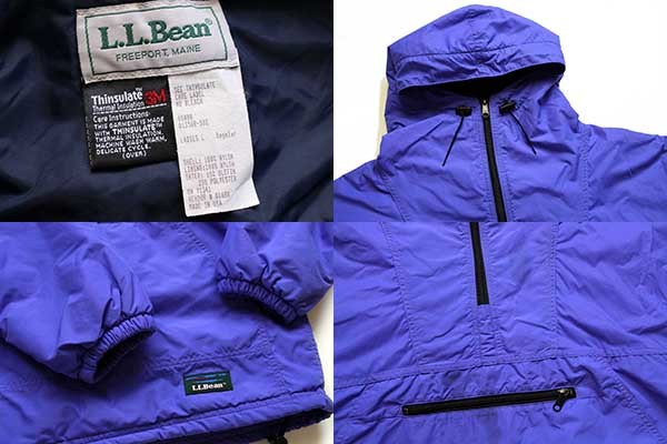 90s USA製 L.L.Bean Thinsulate 中綿入り ナイロン アノラック