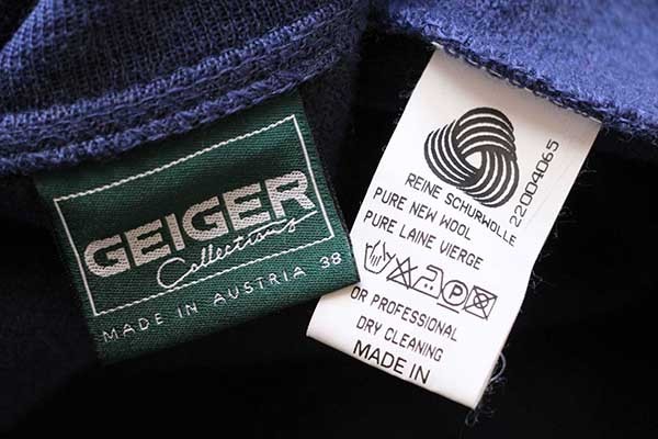 オーストリア製 GEIGER チロリアン ボイルドウール ジャケット 薄紺 38 ...