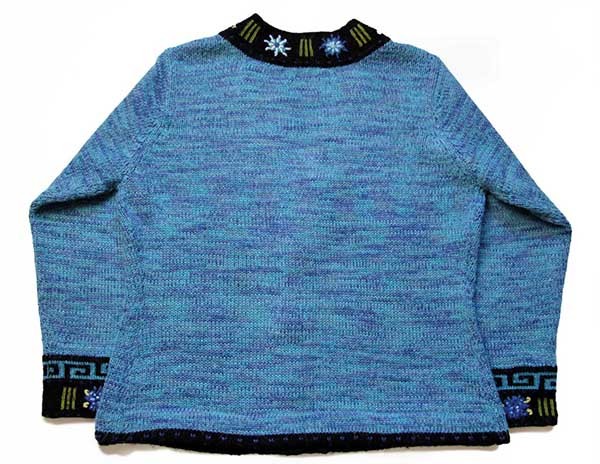 Icelandic Design チロリアン 刺繍 アルパカ×ウール×モヘア ニット