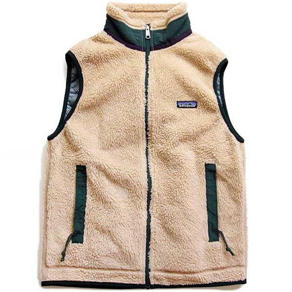 90s USA製 patagoniaパタゴニア レトロX フリースベスト ナチュラル S ...