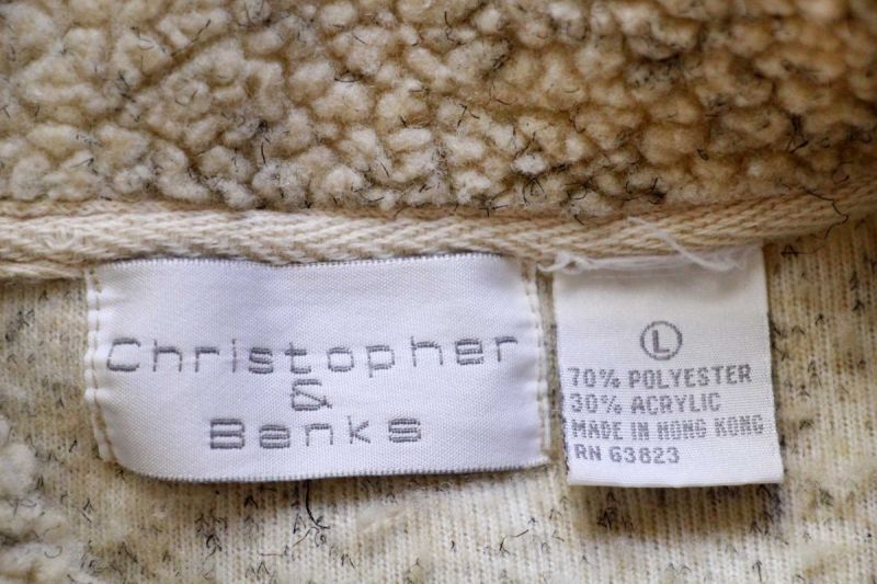 90s Christopher&Banks ジグザグ柄 ニット 切り替え パイル 90s Christopher&Banks ジグザグ柄 ニット 切り替え パイル